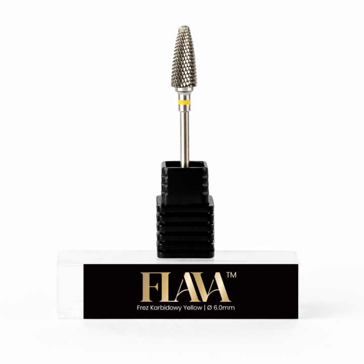 Frez Karbidowy Yellow Ø 6.0 mm – do żelu | FLAVA™